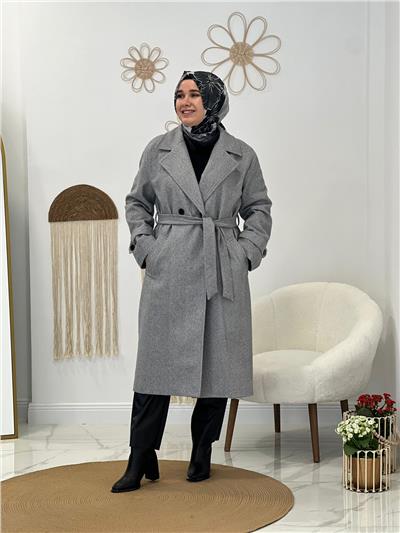 Gri Kaşe Kaban