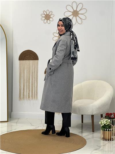 Gri Kaşe Kaban