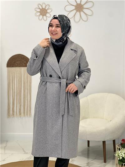 Gri Kaşe Kaban