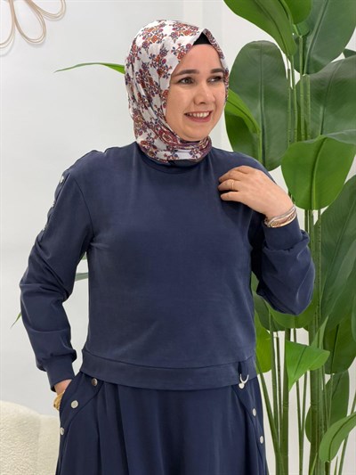 İndigo Nehir Etekli Takım