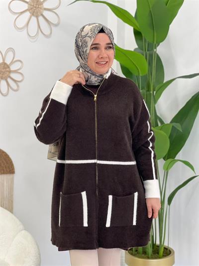 Kahve Angora Hırka
