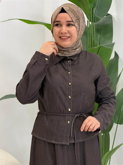 Kahve Anna Etekli Takım