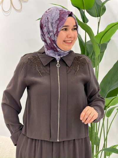 Kahve Etekli Takım