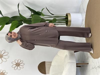 Kahve İpek tensel Takım