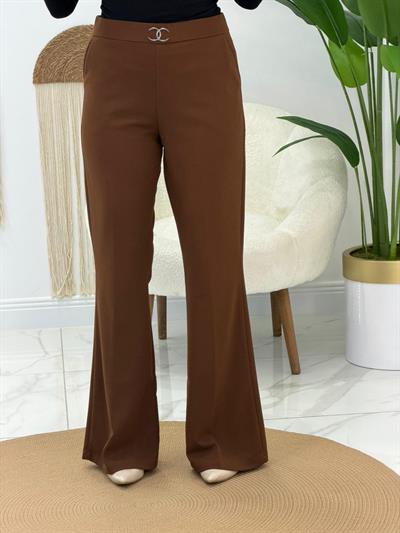 Kahve İthal Scuba İspanyol Paça Pantalon