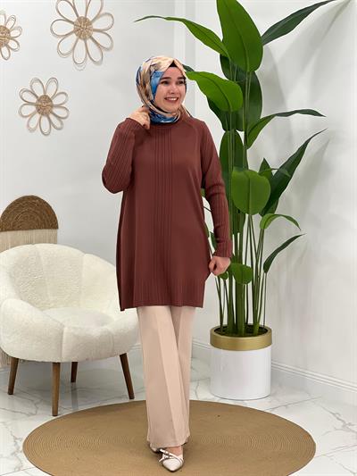 Kahve Merserize Tunik