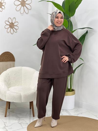 Kahve Modal Kumaş Takım