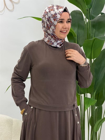 Kahve Nehir Etekli Takım