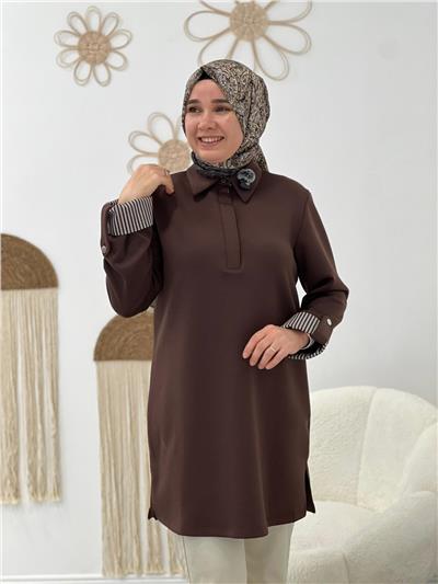 Kahve Penye Tunik
