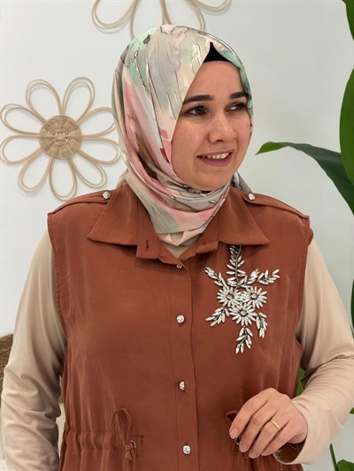 Kiremit Papatya Desenli Takım