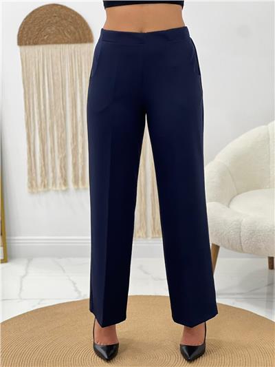 Lacivert Bol Paça Pantolon