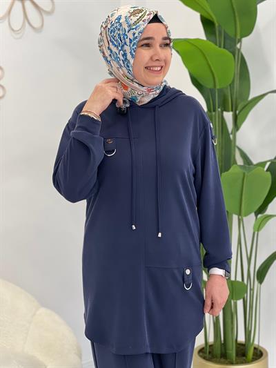 Lacivert İpek Tensel Takım