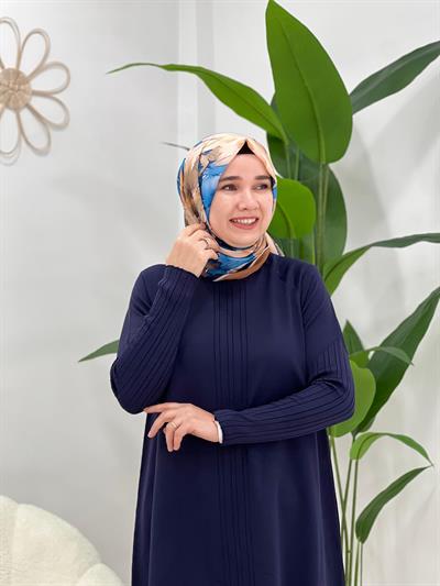 Lacivert Merserize Tunik