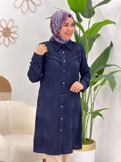 Lacivert Mimoza Tunik
