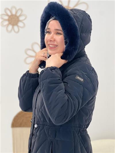 Lacivert Şişme Mont