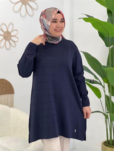 Lacivert Triko Tunik