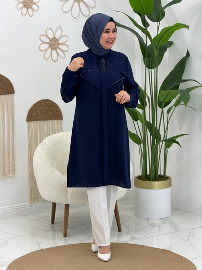 Lacivert Uzun Tunik