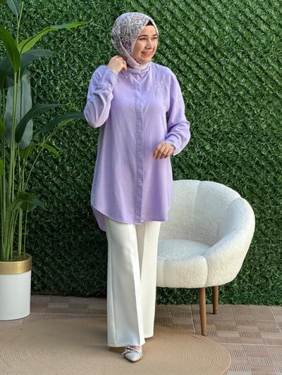 Lila Tensel Tunik