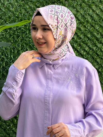 Lila Tensel Tunik