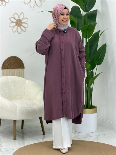 Lila Yonga Uzun Tunik