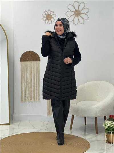 Mat Siyah Şişme Yelek