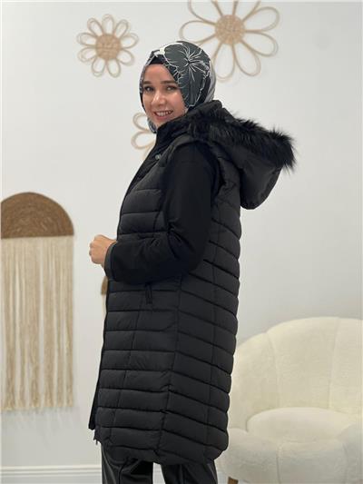 Mat Siyah Şişme Yelek