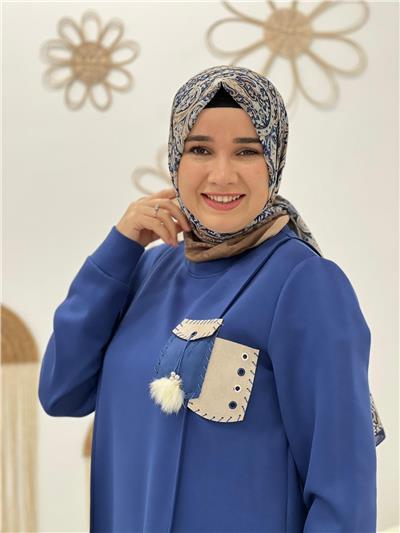 Mavi Cihakra Eşofman Tunik