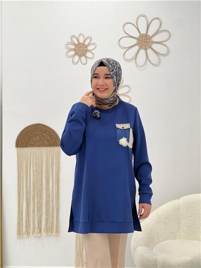 Mavi Cihakra Eşofman Tunik