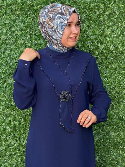 Mavi Kravatlı Tunik