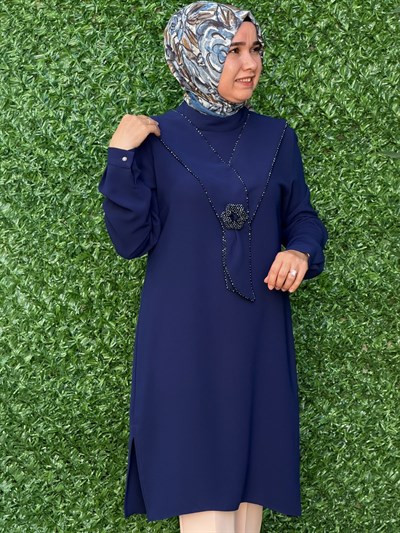 Mavi Kravatlı Tunik