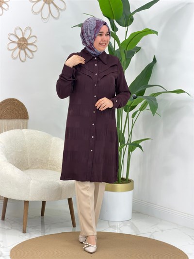 Mürdüm Mimoza Tunik