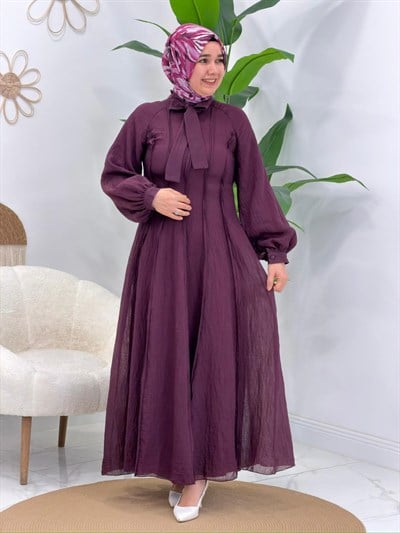 Mürdüm Stil Elbise