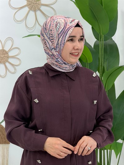 Mürdüm Zümrüt Pantolonlu Takım