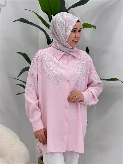 Pembe Taşlı Tunik