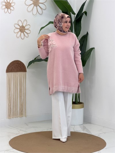 Pembe Yumoş Angora Kazak