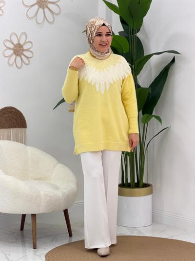 Sarı Taşlı Angora Kazak