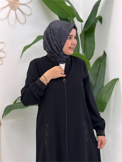 Siyah Boydan Fermuarlı Giy-Çık