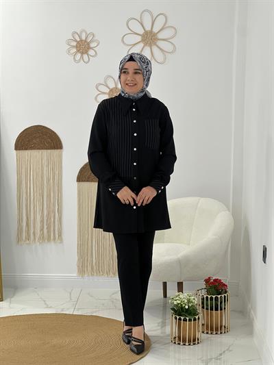 Siyah Çizgili Gömelek