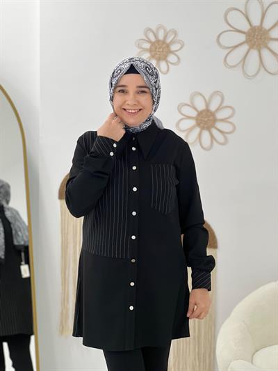 Siyah Çizgili Gömelek
