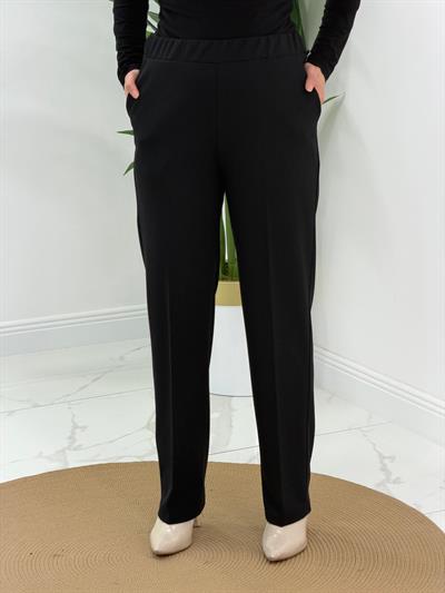 Siyah İthal Scuba  Dar Paça Pantalon