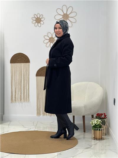 Siyah Kaşe Kaban