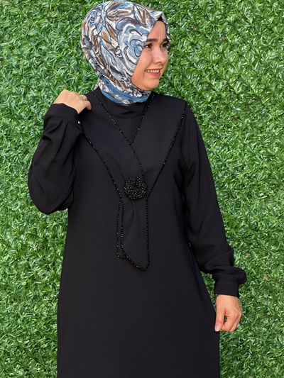 Siyah Kravatlı Tunik