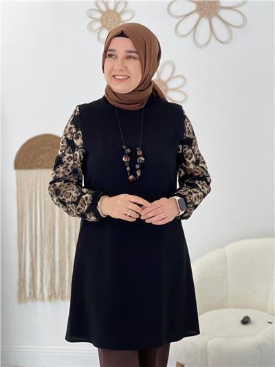 Siyah Modal Kumaş Tunik