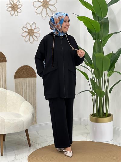 Siyah Modal Pantolon Takım