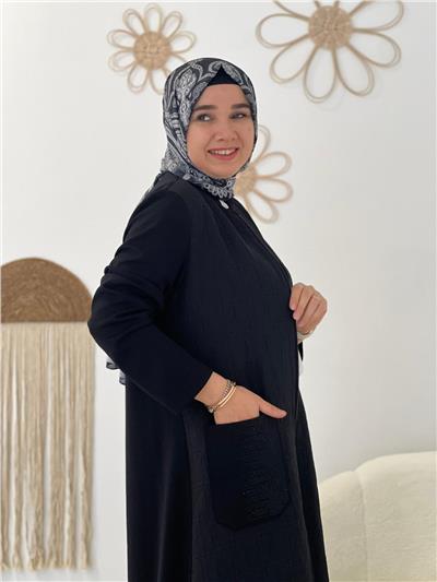 Siyah Önü Kapitone Kap