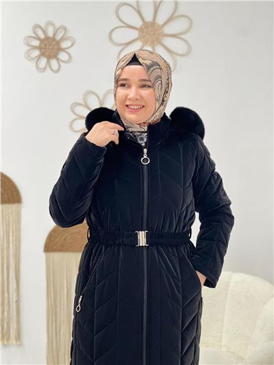 Siyah Şişme Mont