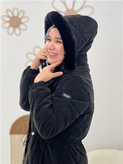 Siyah Şişme Mont