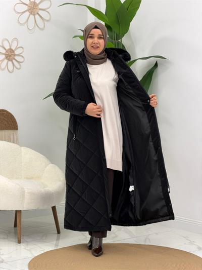 Siyah Şişme Mont