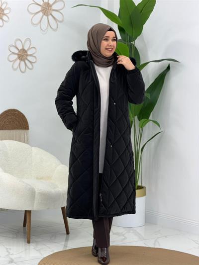 Siyah Şişme Mont