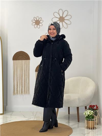 Siyah Şişme Mont